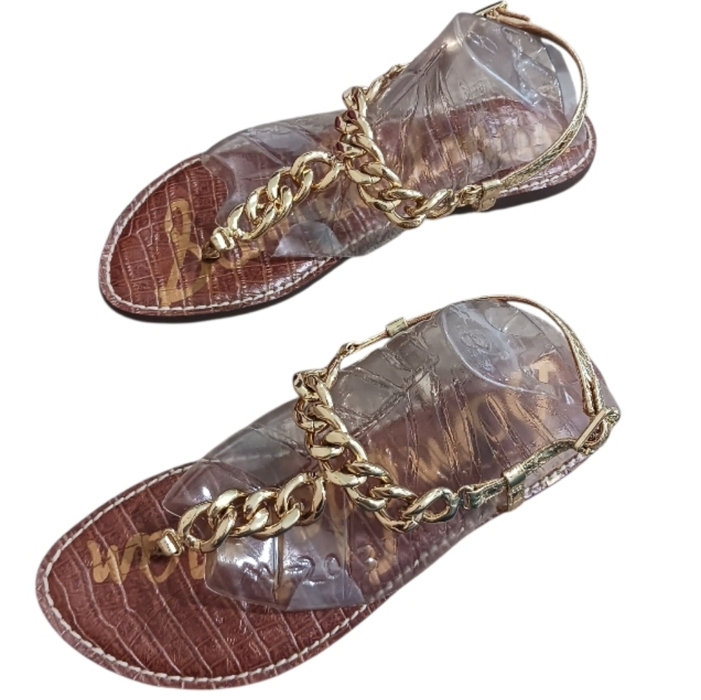 NEW Sam Edelman Grella Chain Thong Sandal - Picture 7 of 8